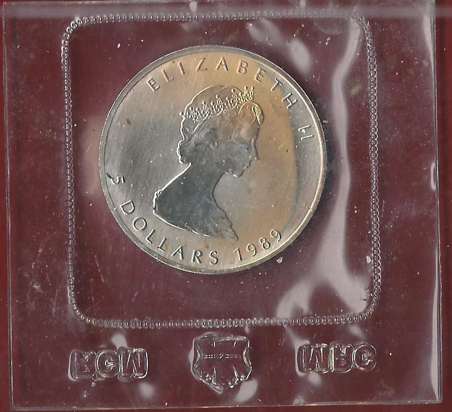  Kanada 1 OZ Maple LEAF 1989 OVP  Münzankauf Koblenz Frank Maurer AK354   