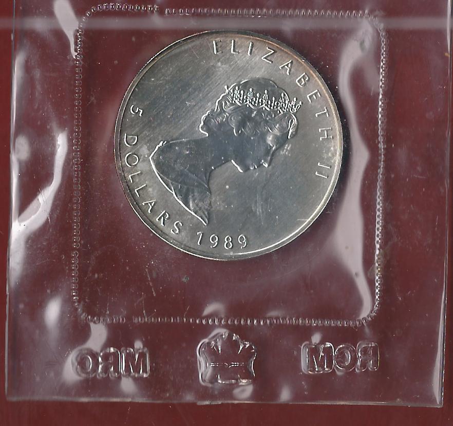  Kanada 1 OZ Maple LEAF 1989 OVP  Münzankauf Koblenz Frank Maurer AK355   