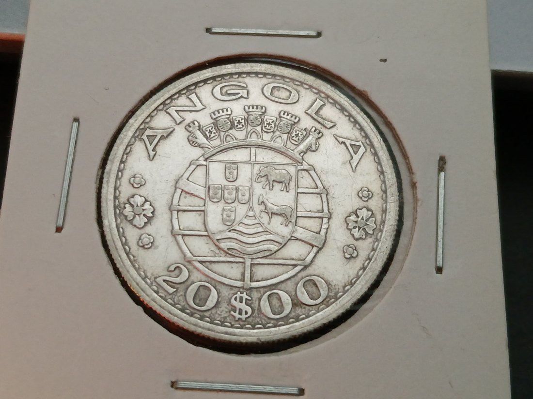  Angola - 20 Escudos 1955 Silber   