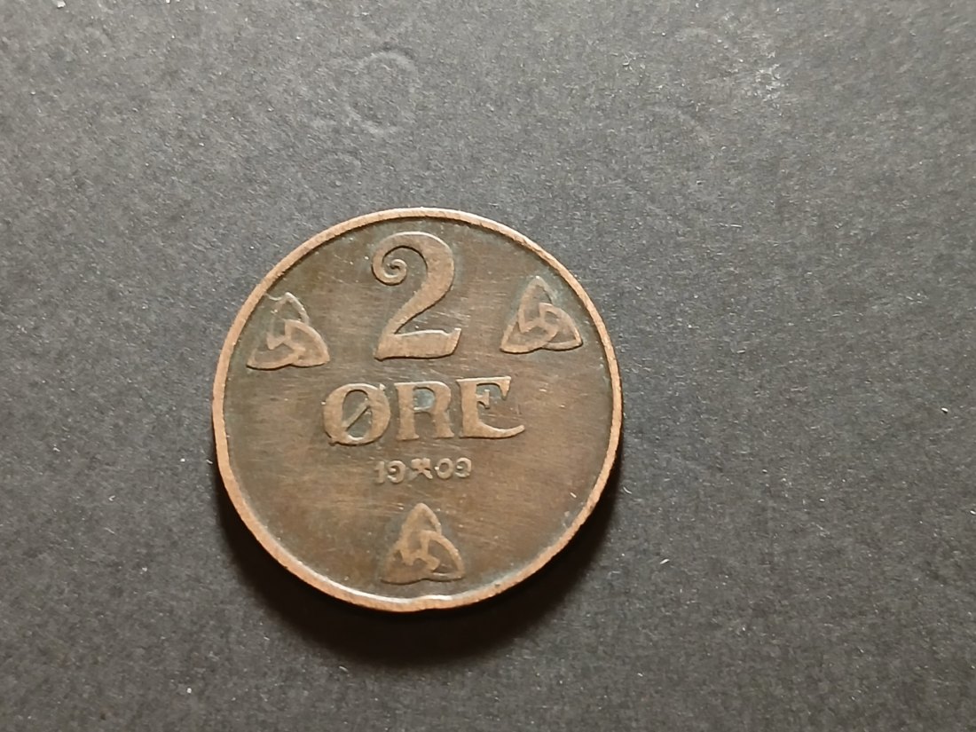 Norway - 2 Ore 1909,selten