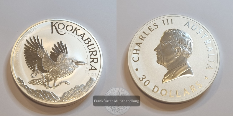  Australien 30 Dollar 2024 Kookaburra FM-Frankfurt Feinsilber: 1.000g   
