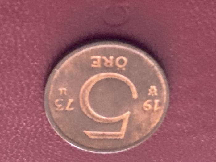 Münze Umlaufmünze Schweden 5 Öre 1973