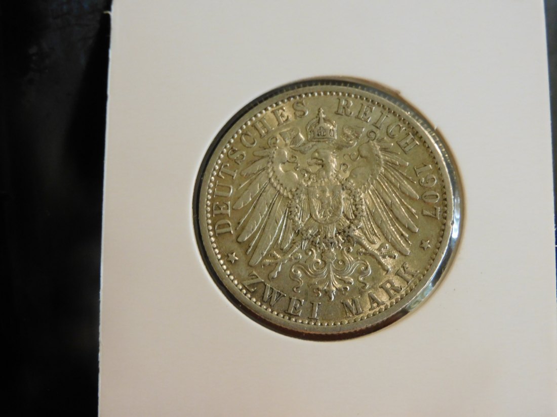  GERMANY 2 MARK 1907 PRUSSIA.GRADE-PLEASE SEE PHOTOS.   