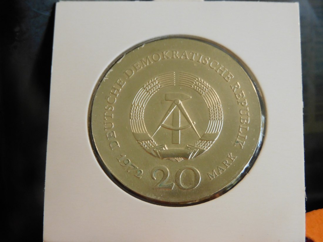  GERMANY 20 MARK 1972 DDR.GRADE-PLEASE SEE PHOTOS.   