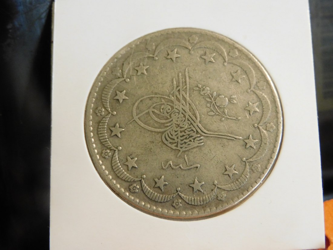  TURKEY 20 KURUSH 1293-1876.GRADE-PLEASE SEE PHOTOS.   