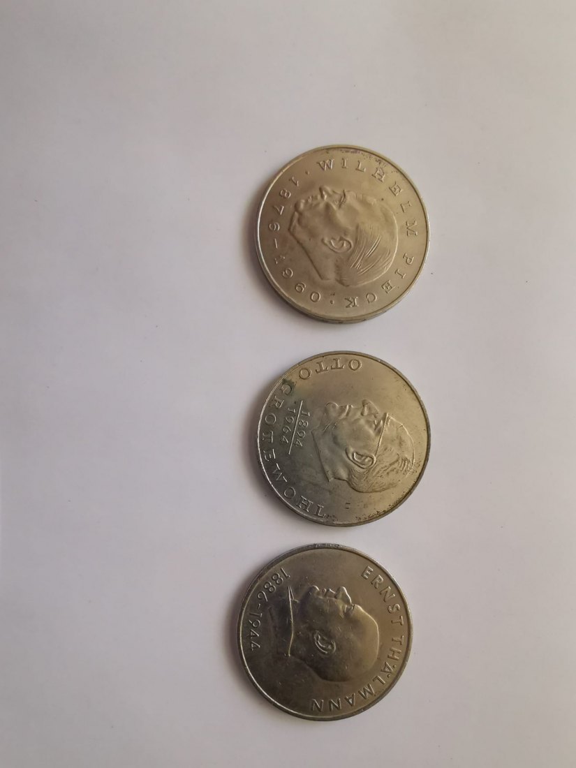  20 Mark Otto 1973 A Thälmann 1971A Wilhelm 1072 A   