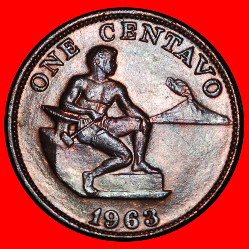 Ⰶ USA AND SPAIN ERROR (1958-1963): PHILIPPINES ★ 1 CENTAVO 1963 MINT LUSTRE!★LOW START ★ NO RESERVE!   