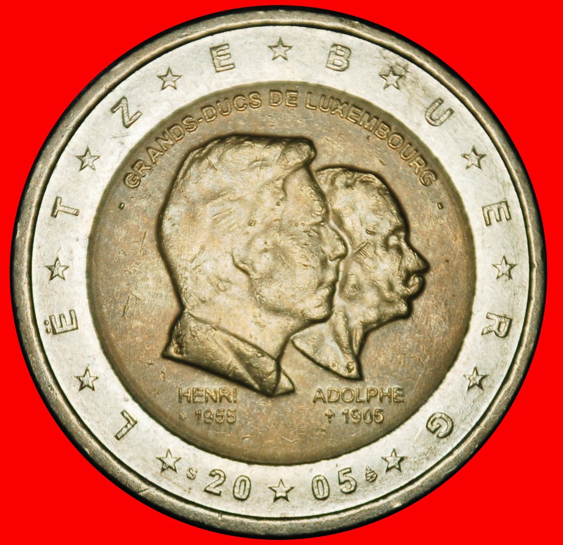  Ⰶ FINLAND PHALLIC TYPE (2002-2025): LUXEMBOURG★2 EURO 1905 1955 2005 ADOLPHE★LOW START ★ NO RESERVE!   