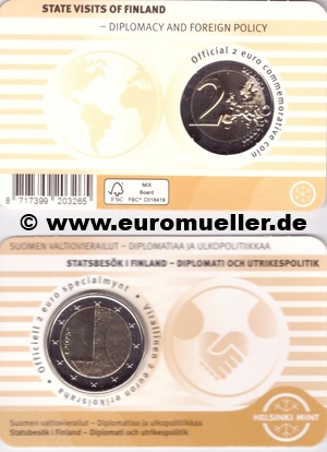 Finnland 2 Euro Gedenkmünze 2025...Staatsbesuche...finn.. CC   