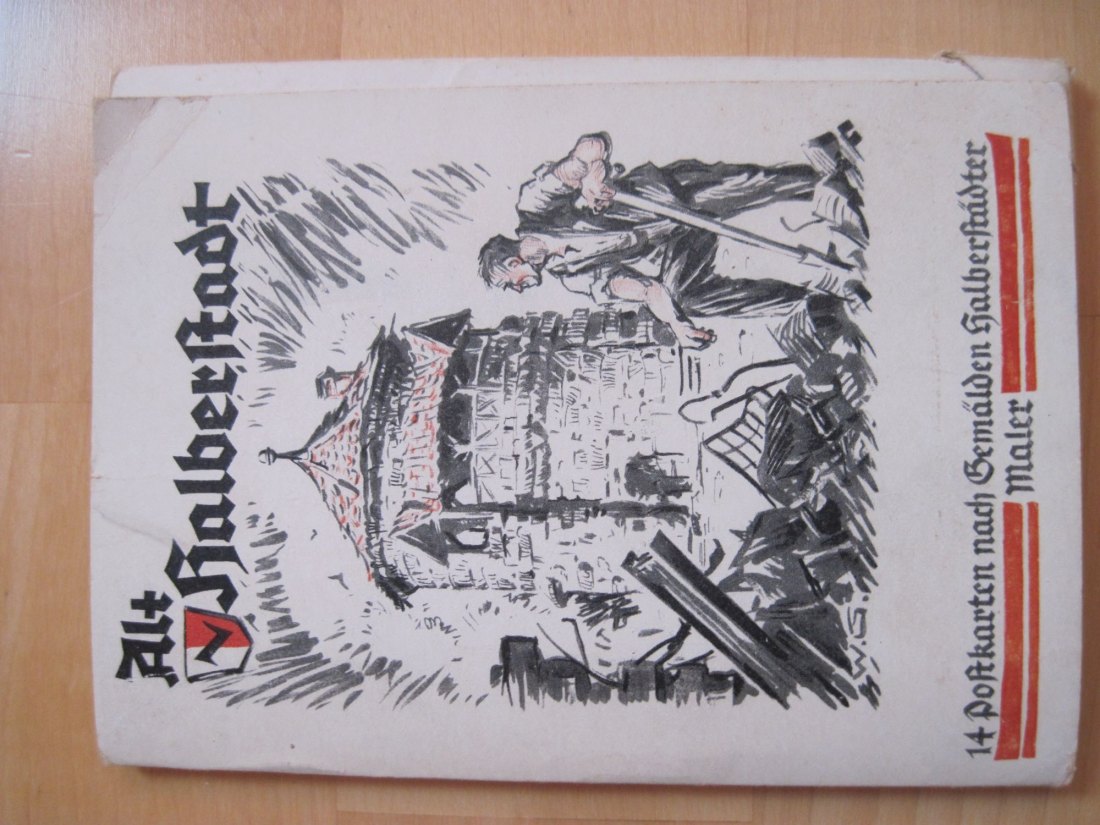  Halberstadt / Harz 14 Postkarten historische Stadt Ansichten 1947   