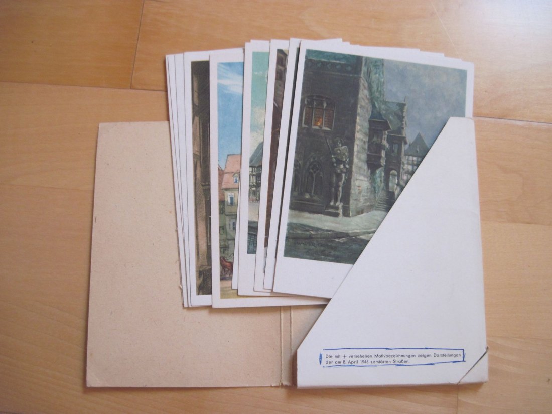  Halberstadt / Harz 14 Postkarten historische Stadt Ansichten 1947   
