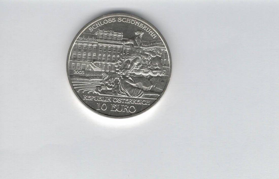 10 Euro 2003 Schloß Schönbrunn silber 925/16g fein Österreich Spittalgold9800 (4971/4   