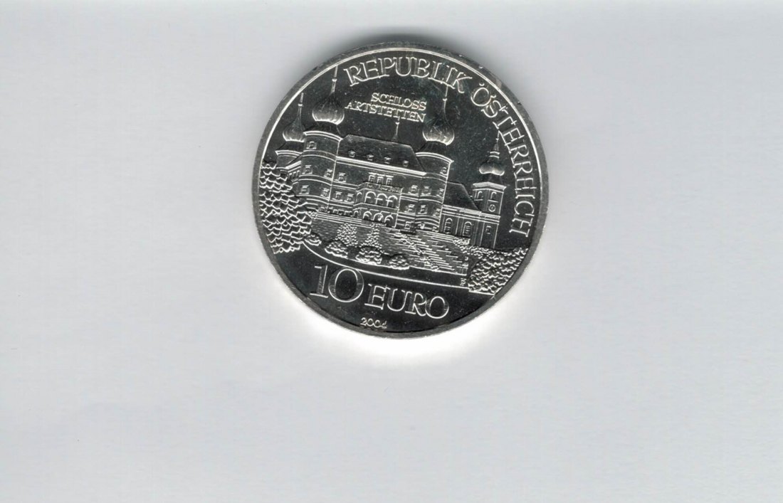  10 Euro 2004 Schloß Artstetten silber 925/16g fein Österreich Spittalgold9800 (4971/6   