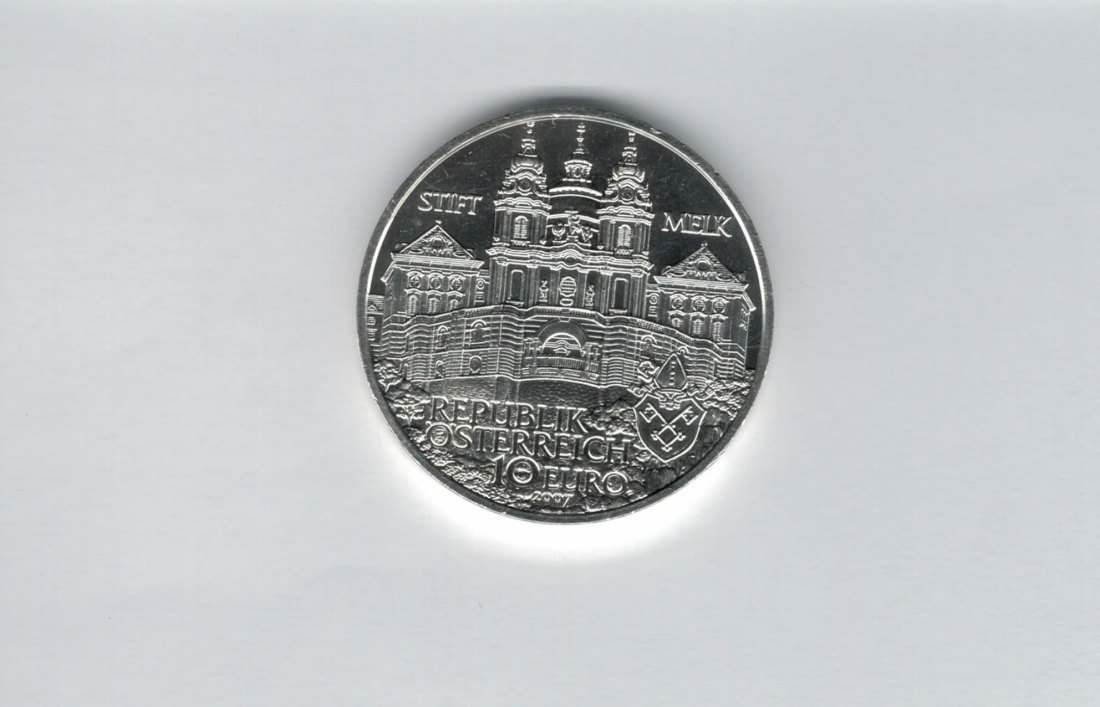  10 Euro 2007 Stift Melk silber 925/16g fein Österreich Spittalgold9800 (4971/11   