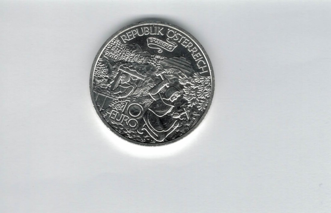  10 Euro 2010 Erzberg silber 925/16g fein Österreich Spittalgold9800 (4971/17   
