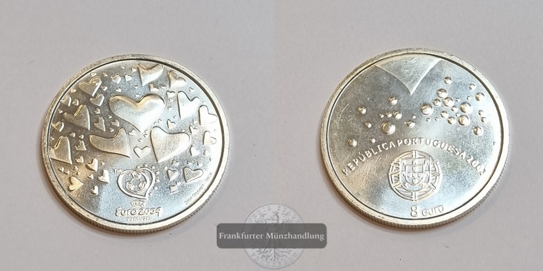  Portugal 2004 8 Euro EM 2004 FM-Frankfurt Feinsilber: 28,77g   