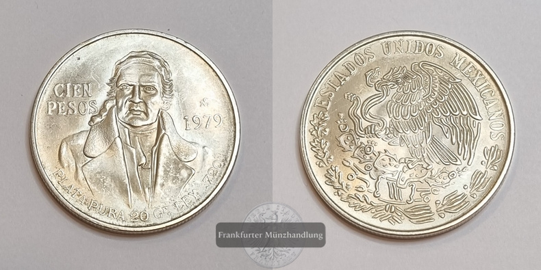  Mexiko 1979 100 Pesos FM-Frankfurt Feinsilber: 19,99g   