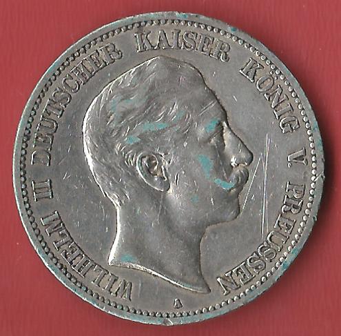  Preuusen 5 Mark Wilhelm II 1902 A Koblenzer Muenzen Studio Münzankauf Koblenz Frank Maurer Al846   