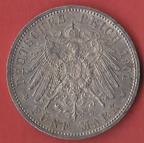  5 Mark Preussen 1901 200 J.Königreich Koblenzer Muenzen Studio Münzankauf Koblenz Frank Maurer AL837   
