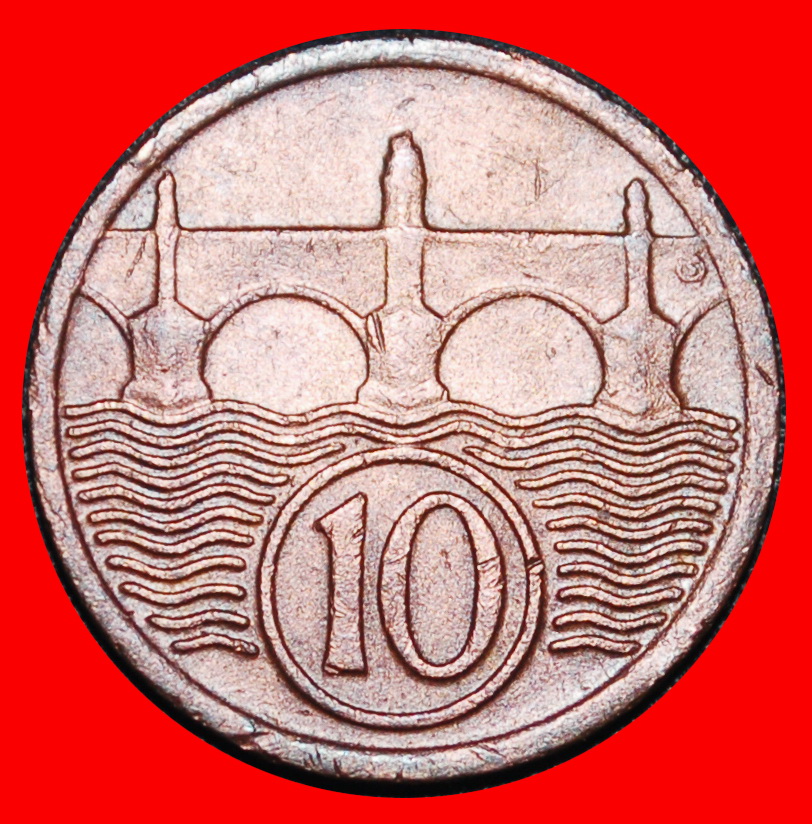  Ⰶ BRIDGE (1922-1938): CZECHOSLOVAKIA ★ 10 HELLERS 1926 LION!★LOW START ★ NO RESERVE!   