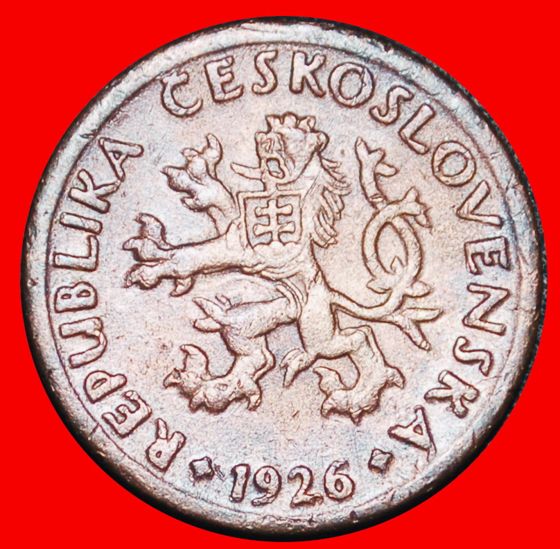  Ⰶ BRIDGE (1922-1938): CZECHOSLOVAKIA ★ 10 HELLERS 1926 LION!★LOW START ★ NO RESERVE!   
