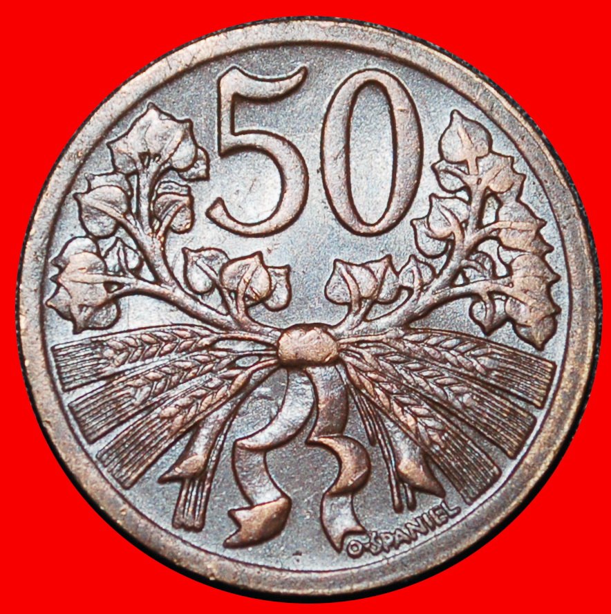  Ⰶ COMMUNISM LION (1947-1950): CZECHOSLOVAKIA ★ 50 HELLERS 1947!★LOW START ★ NO RESERVE!   