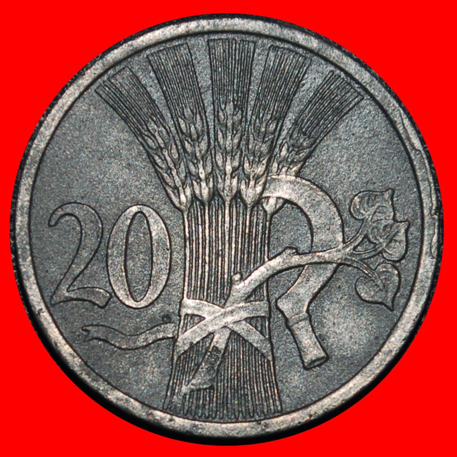  Ⰶ CZECHIA: BOHEMIA AND MORAVIA UNDER GERMANY (1939-1945) ★ 20 HELLERS 1943! ★LOW START ★ NO RESERVE!   