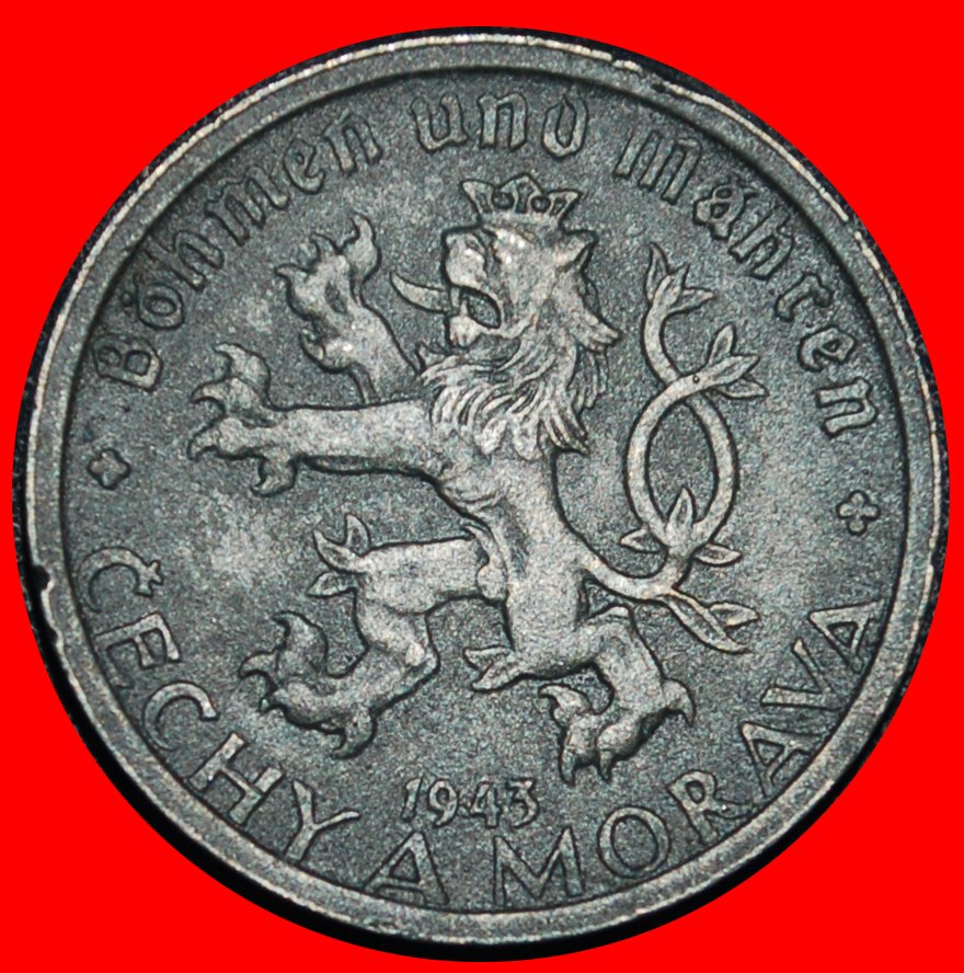  Ⰶ CZECHIA: BOHEMIA AND MORAVIA UNDER GERMANY (1939-1945) ★ 20 HELLERS 1943! ★LOW START ★ NO RESERVE!   