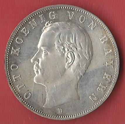  3 Mark Bayern Otto 1911 vz-st Koblenzer Muenzen Studio Münzankauf Koblenz Frank Maurer AL820   