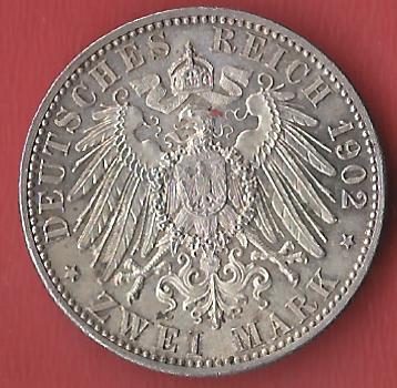  2 Mark Baden 1902 Koblenzer Muenzen Studio Münzankauf Koblenz Frank Maurer AL825   