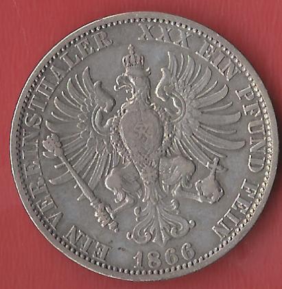  Thaler Preussen 1866 Koblenzer Muenzen Studio Münzankauf Koblenz Frank Maurer AL826   