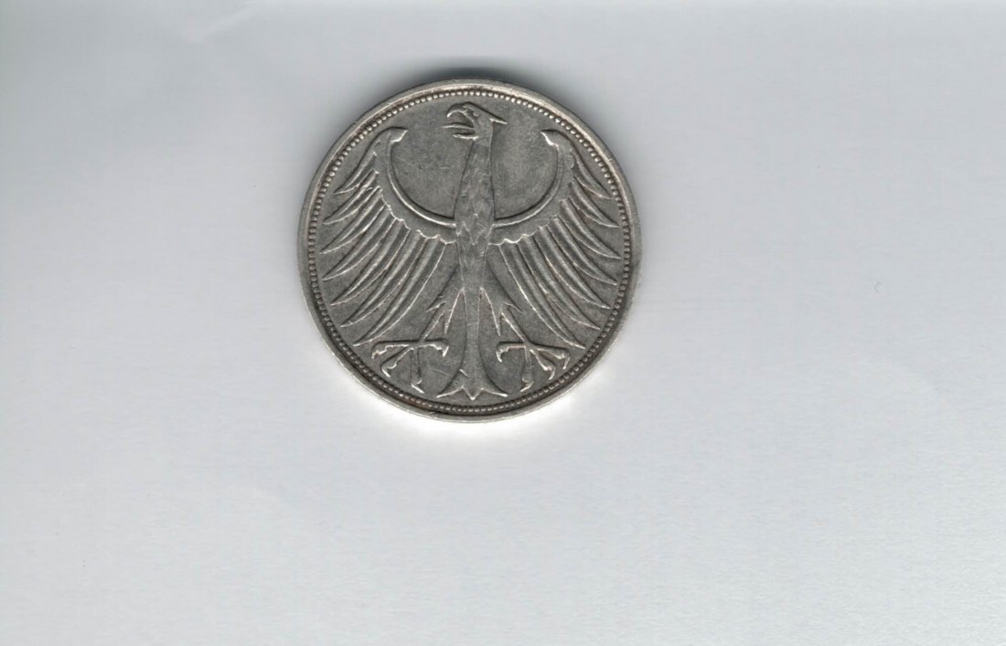  5 Mark 1951 J silber 7g fein BRD Deutschland Spittalgold9800 (4601   