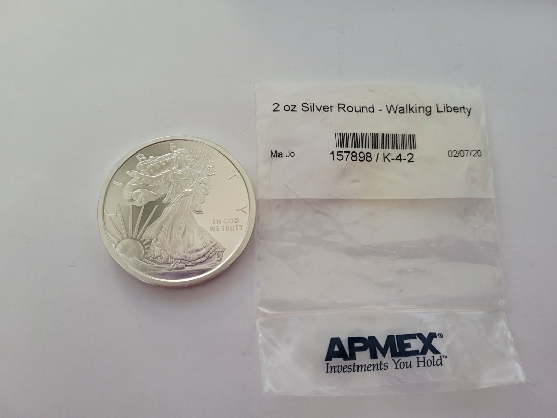  Silbermünze 2 Oz Unzen Walking Liberty 999/62,2g silber USA Spittalgold9800 (5187)   