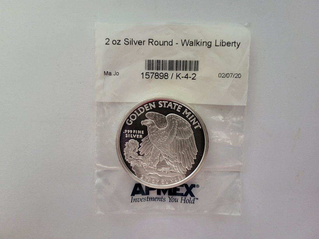  Silbermünze 2 Oz Unzen Walking Liberty 999/62,2g silber USA Spittalgold9800 (5187)   