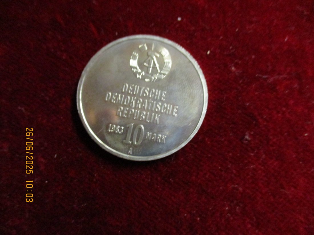  10 Mark DDR 1983 - 30 Jahre Kampfgruppen der Arbeiterklasse  12g   