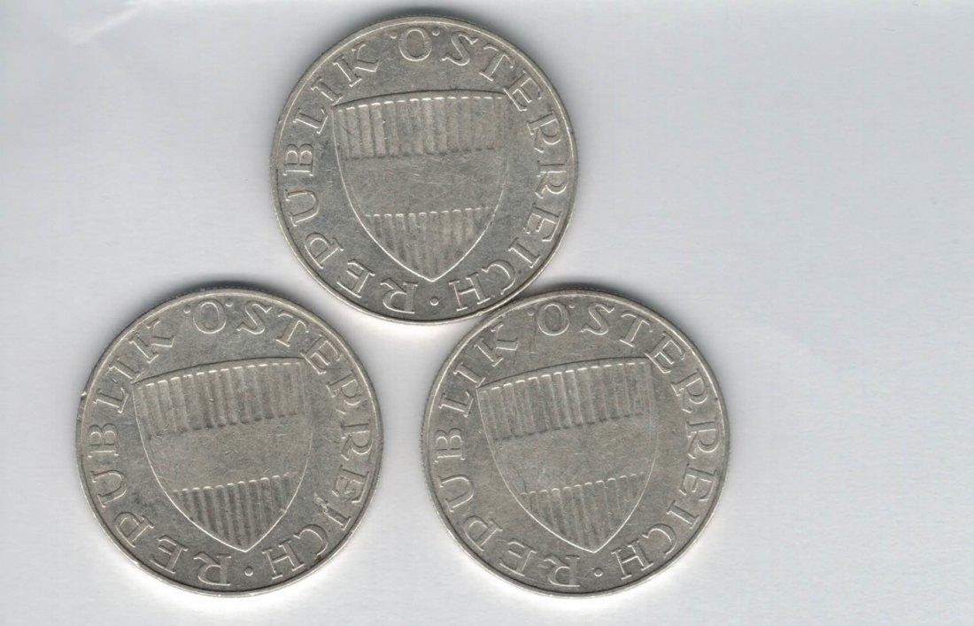  10 Schilling 1957 1958 1959 Ag silber á 4,8g fein Österreich 2. Republik Spittalgold9800 (4785)   