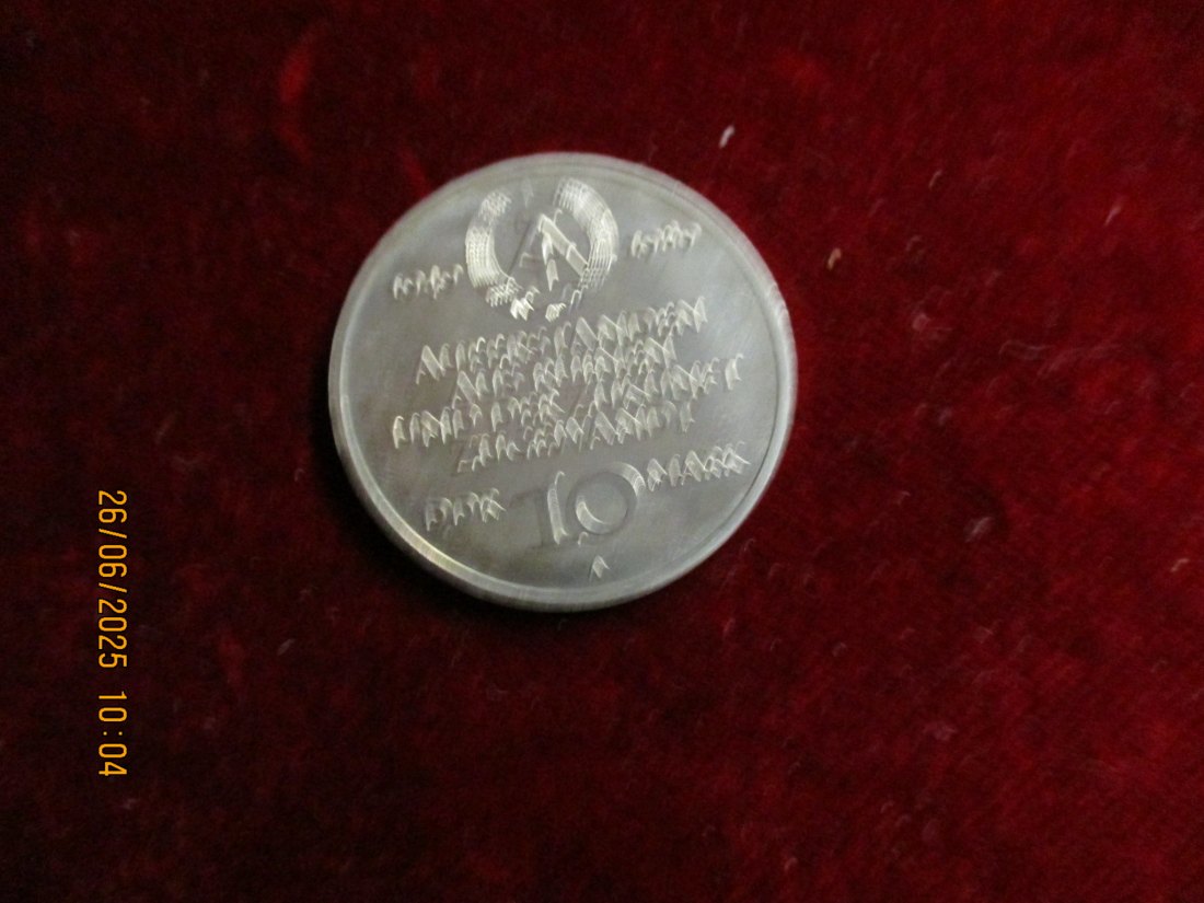  10 Mark DDR 1989 - 40 Jahre DDR  12g   