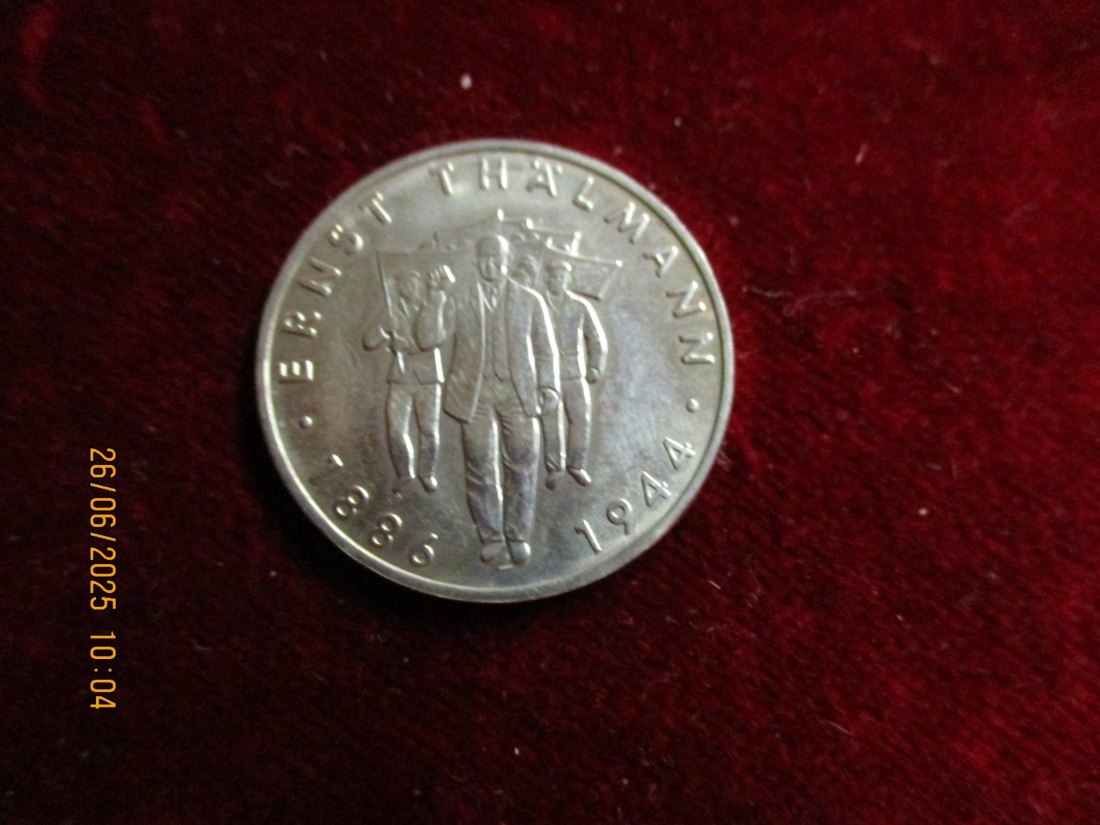  10 Mark DDR 1986 Ernst Thälmann  12g   