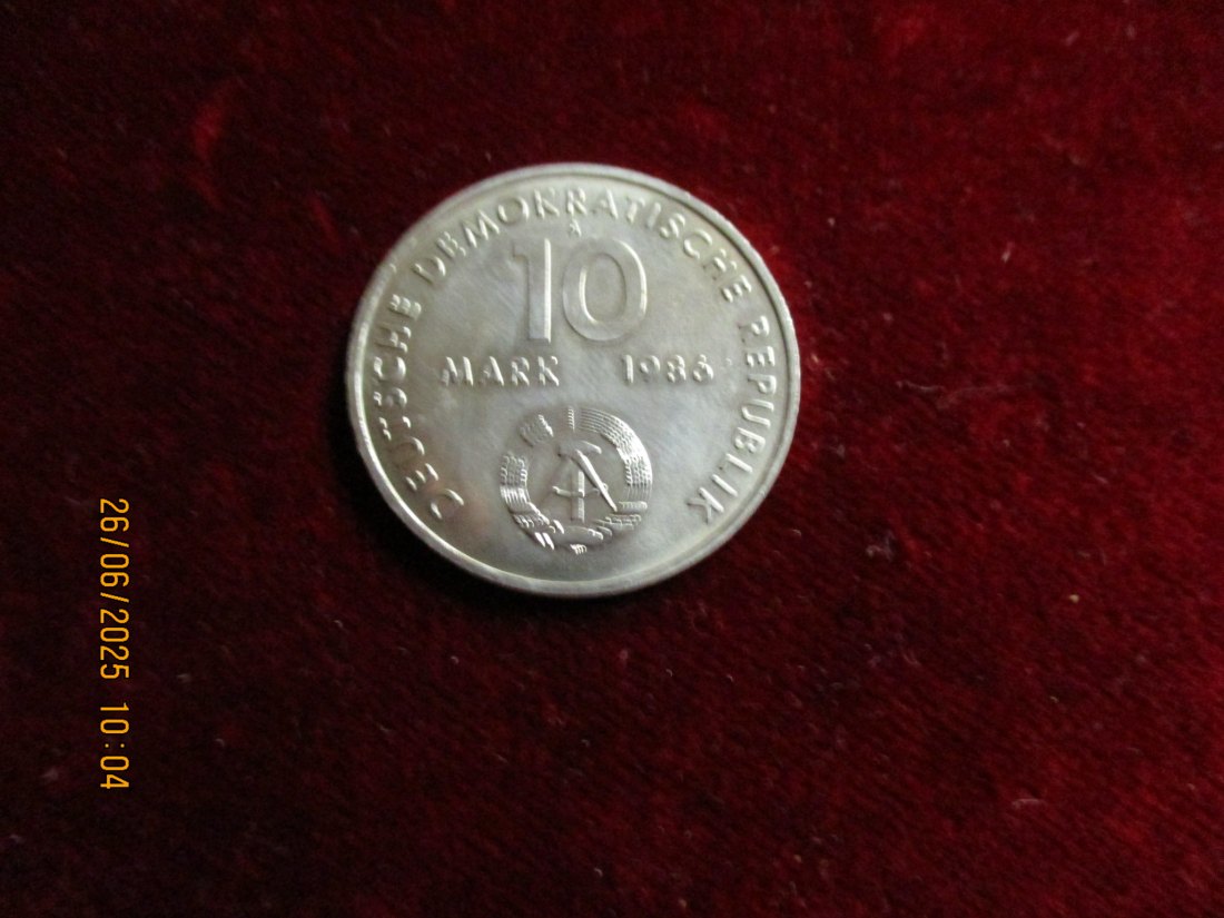  10 Mark DDR 1986 Ernst Thälmann  12g   