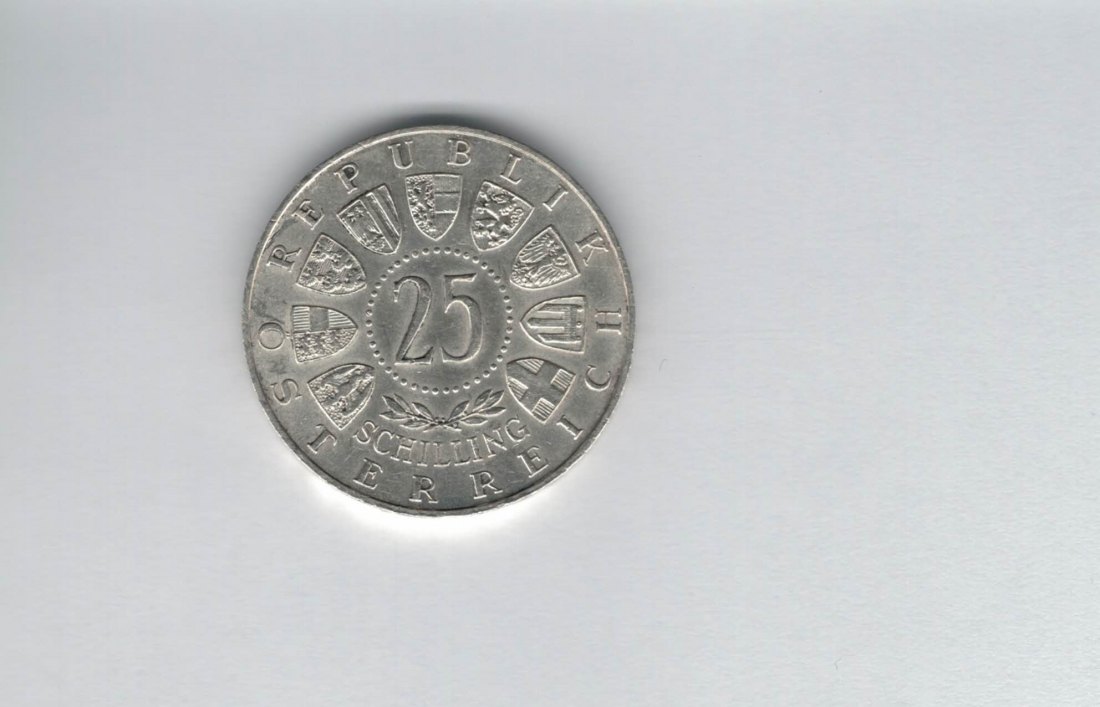  25 Schilling 1955 Bundestheater silber 10,4g fein Gedenkmünze Österreich Spittalgold9800 (04588/1)   