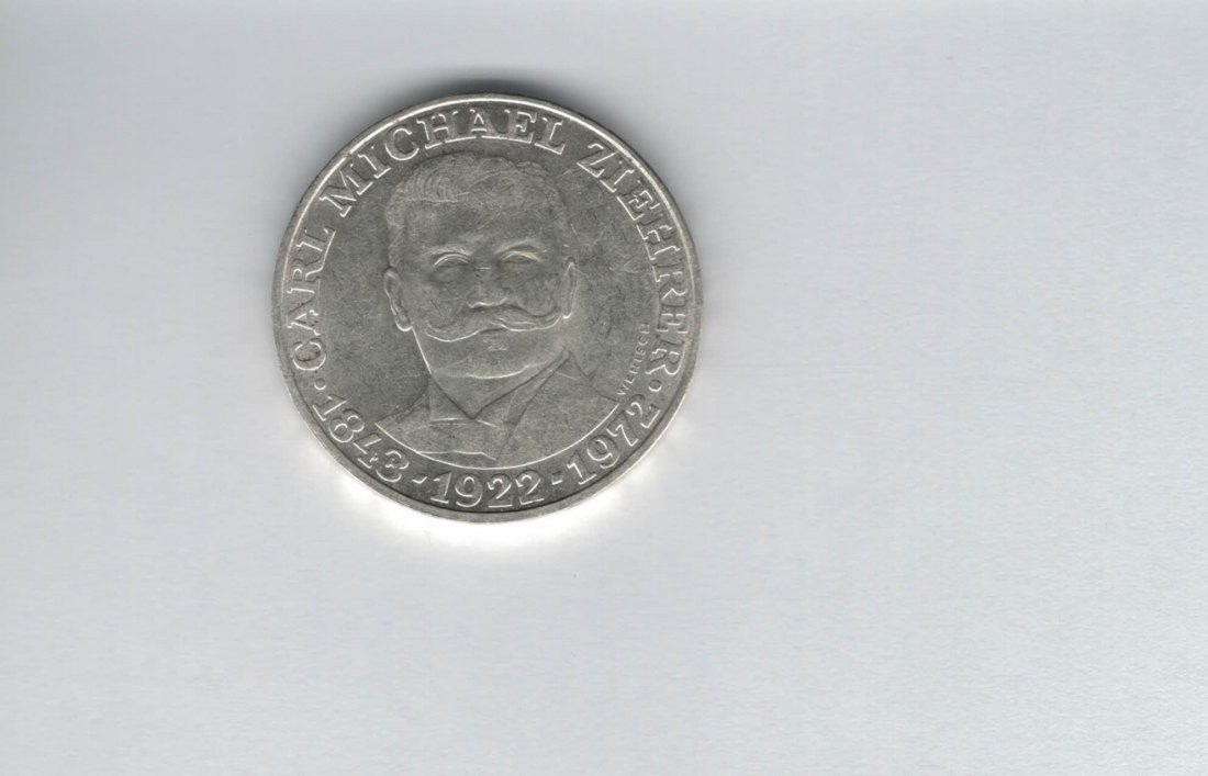  25 Schilling 1972 Carl Michael Ziehrer silber 10,4g fein Österreich 2.Rep Spittalgold9800 (04588/18   