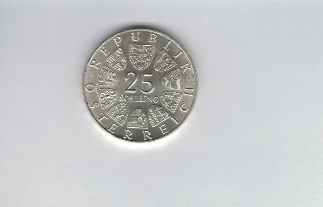  25 Schilling 1972 Carl Michael Ziehrer silber 10,4g fein Österreich 2.Rep Spittalgold9800 (04588/18   