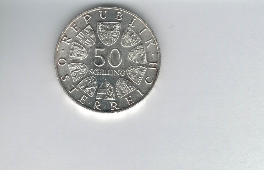  50 Schilling 1966 150 Jahre Nationalbank 18g fein Österreich Spittalgold9800 silber (4584/5)   