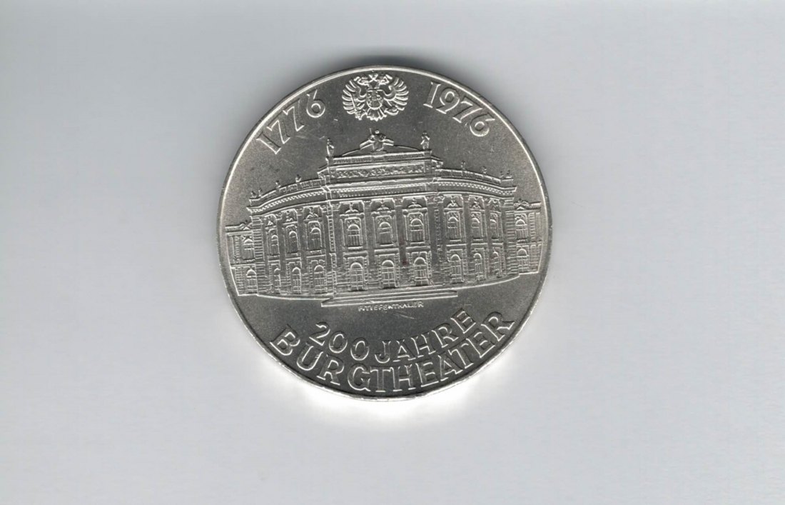  100 Schilling 1976 200 Jahre Burgtheater Wien 15,36g f Österreich Spittalgold9800 (01914/11)   