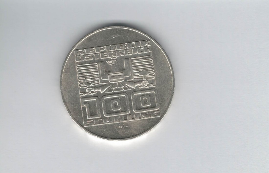  100 Schilling 1976 Kärnten Herzogstuhl 1000 Jahre 15,36g fein Ag Österreich Spittalgold9800 01914/12   
