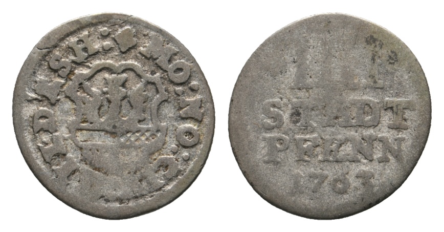  Altdeutschland; Kleinmünze 1763   