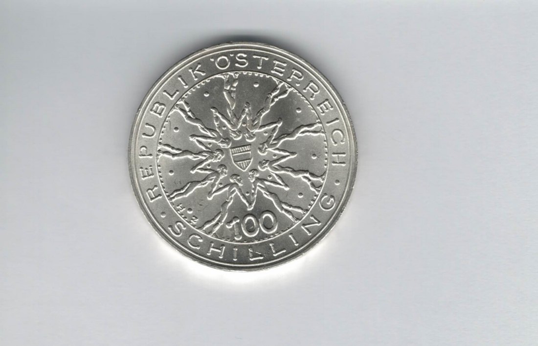  100 Schilling 1978 Schlacht Dürnkrut und Jedenspeigen Ag 15,36g Österreich Spittalgold9800 (1914/18   