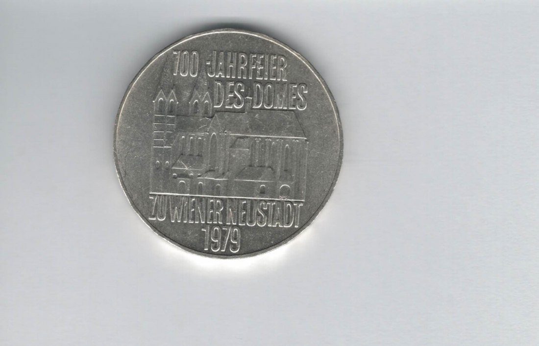 100 Schilling 1979 Wiener Neustadt 700 Jahre Dom silber 15,36g fein Österreich (01914/21)   