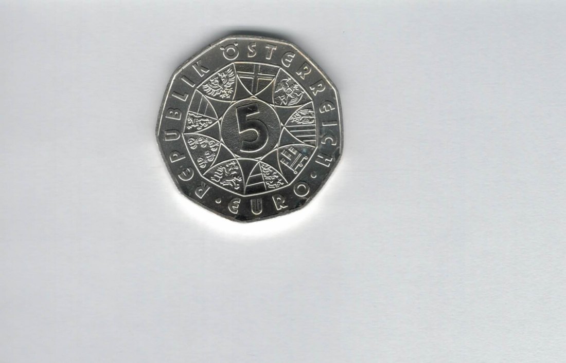  5 Euro 2004 EU-Erweiterung Österreich silber/8g fein Spittalgold9800 (4974/3   