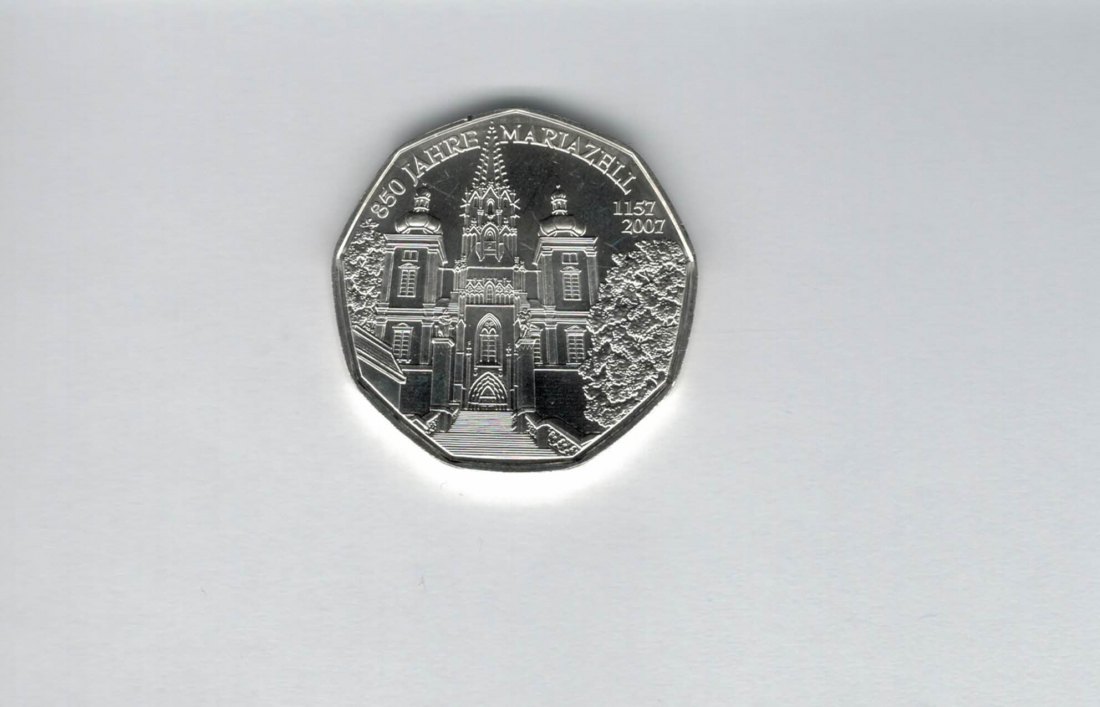  5 Euro 2007 Mariazell silber 8g fein Österreich Spittalgold9800 (04974/10)   
